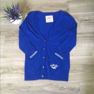 Royal blue hollister cardigan medium